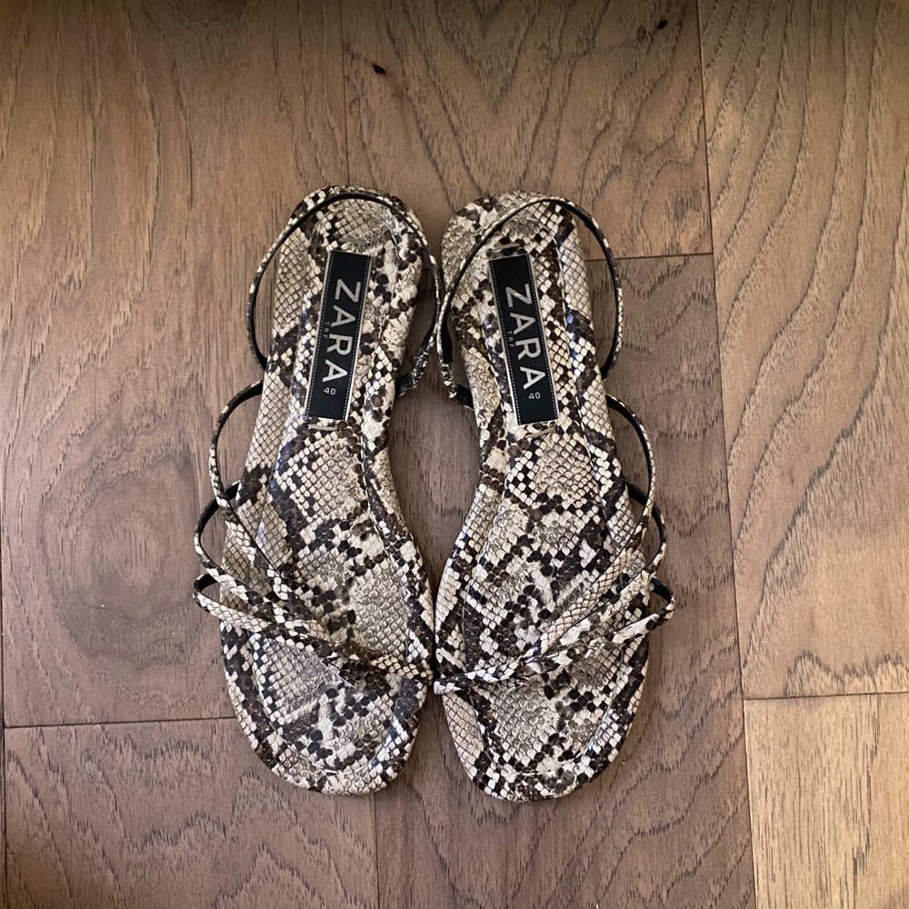 ZARA snake skin sandals